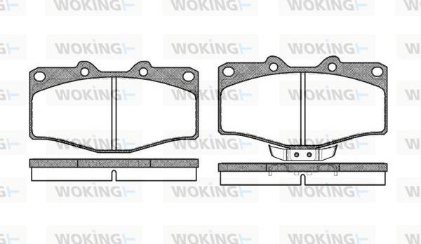 Woking P2153.02 - Kit de plaquettes de frein, frein à disque cwaw.fr