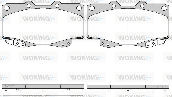 Woking P2153.22 - Kit de plaquettes de frein, frein à disque cwaw.fr