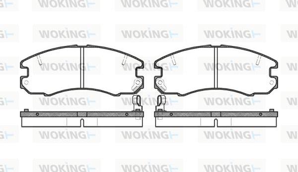 Woking P2163.04 - Kit de plaquettes de frein, frein à disque cwaw.fr