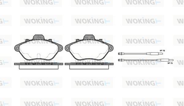 Woking P2103.04 - Kit de plaquettes de frein, frein à disque cwaw.fr