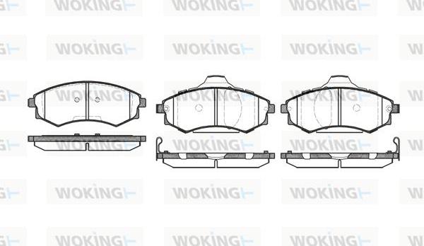 Woking P2183.05 - Kit de plaquettes de frein, frein à disque cwaw.fr