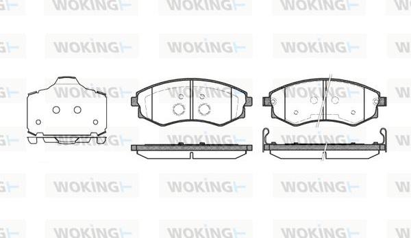 Woking P2183.03 - Kit de plaquettes de frein, frein à disque cwaw.fr