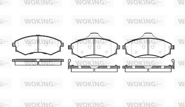 Woking P2183.82 - Kit de plaquettes de frein, frein à disque cwaw.fr