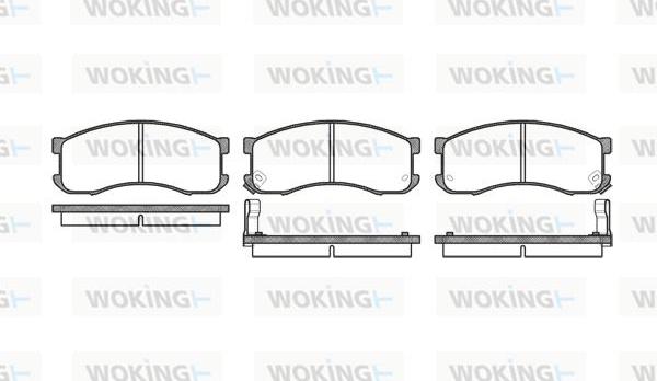 Woking P2133.02 - Kit de plaquettes de frein, frein à disque cwaw.fr