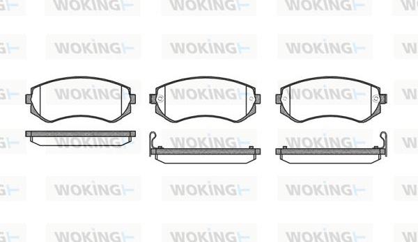 Woking P2173.12 - Kit de plaquettes de frein, frein à disque cwaw.fr