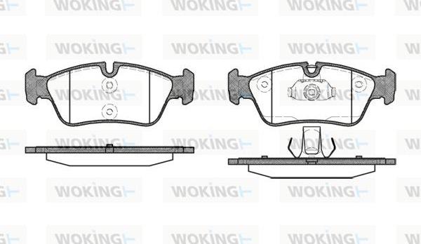 Woking P2843.40 - Kit de plaquettes de frein, frein à disque cwaw.fr