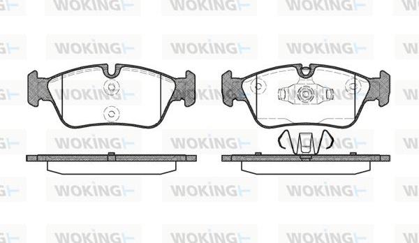 Woking P2843.60 - Kit de plaquettes de frein, frein à disque cwaw.fr