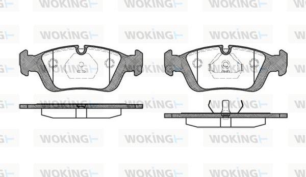 Woking P2843.00 - Kit de plaquettes de frein, frein à disque cwaw.fr