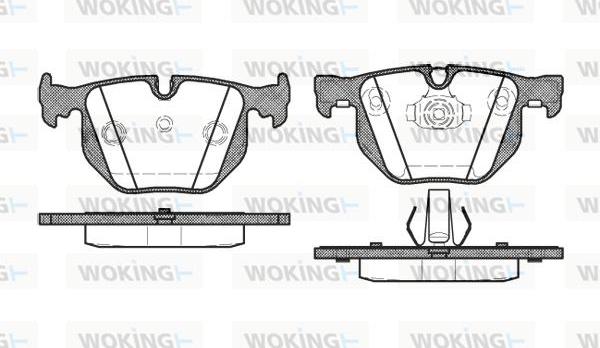 Woking P2813.40 - Kit de plaquettes de frein, frein à disque cwaw.fr