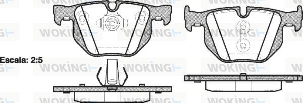 Woking P2813.61 - Kit de plaquettes de frein, frein à disque cwaw.fr