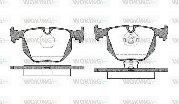 Woking P2813.00 - Kit de plaquettes de frein, frein à disque cwaw.fr