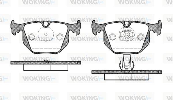 Woking P2813.20 - Kit de plaquettes de frein, frein à disque cwaw.fr