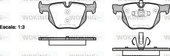 Woking P2813.70 - Kit de plaquettes de frein, frein à disque cwaw.fr