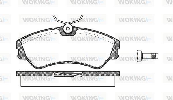 Woking P2833.00 - Kit de plaquettes de frein, frein à disque cwaw.fr