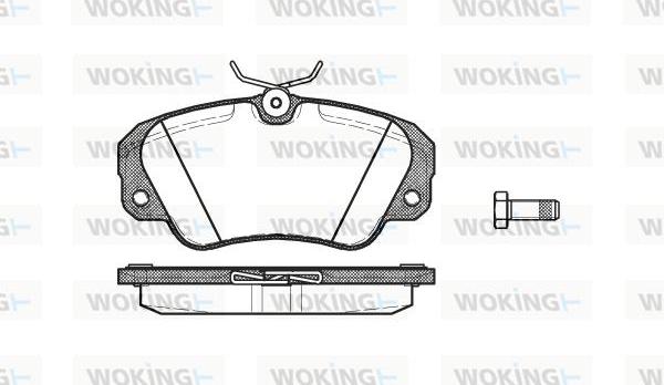 Woking P2823.00 - Kit de plaquettes de frein, frein à disque cwaw.fr