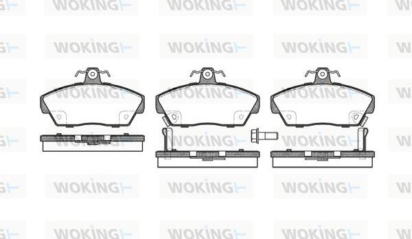 Woking P2303.02 - Kit de plaquettes de frein, frein à disque cwaw.fr