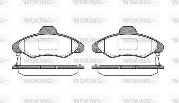 Woking P2313.04 - Kit de plaquettes de frein, frein à disque cwaw.fr