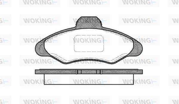 Woking P2313.00 - Kit de plaquettes de frein, frein à disque cwaw.fr