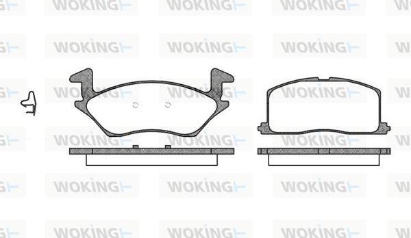 Woking P2323.02 - Kit de plaquettes de frein, frein à disque cwaw.fr