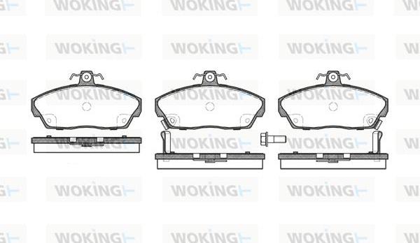 Woking P2373.02 - Kit de plaquettes de frein, frein à disque cwaw.fr