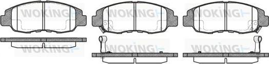 Woking P2243.12 - Kit de plaquettes de frein, frein à disque cwaw.fr