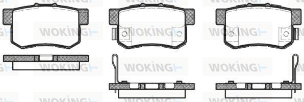 Woking P2253.52 - Kit de plaquettes de frein, frein à disque cwaw.fr