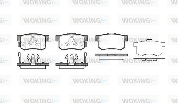 Woking P2253.04 - Kit de plaquettes de frein, frein à disque cwaw.fr