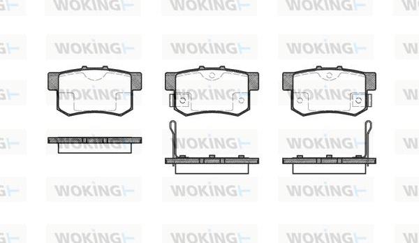 Woking P2253.02 - Kit de plaquettes de frein, frein à disque cwaw.fr