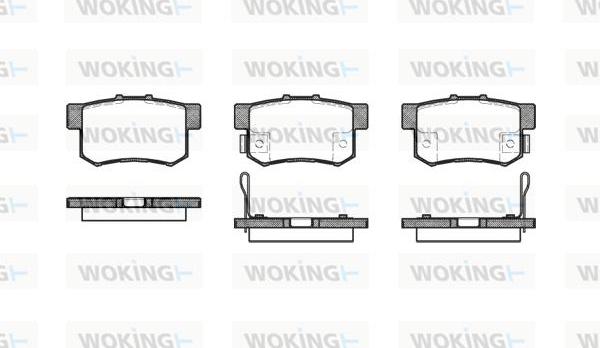 Woking P2253.12 - Kit de plaquettes de frein, frein à disque cwaw.fr