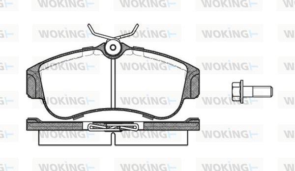 Woking P2203.00 - Kit de plaquettes de frein, frein à disque cwaw.fr