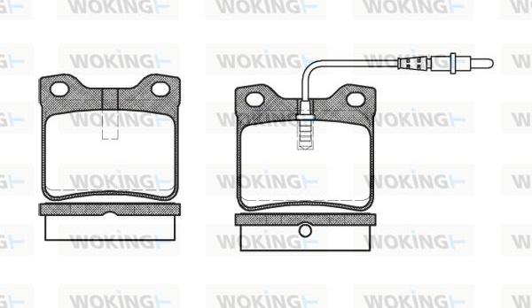 Woking P2213.02 - Kit de plaquettes de frein, frein à disque cwaw.fr