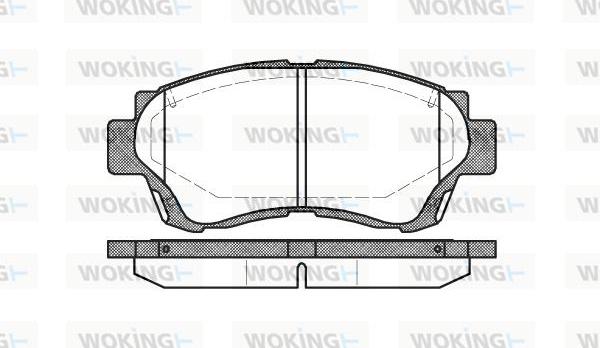 Woking P2703.00 - Kit de plaquettes de frein, frein à disque cwaw.fr