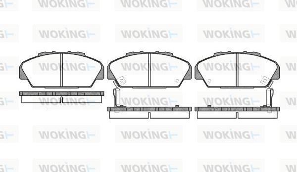 Woking P2713.02 - Kit de plaquettes de frein, frein à disque cwaw.fr