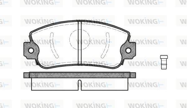 Woking P2723.02 - Kit de plaquettes de frein, frein à disque cwaw.fr