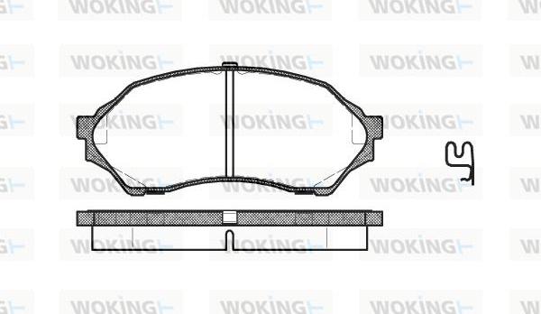 Woking P7993.00 - Kit de plaquettes de frein, frein à disque cwaw.fr