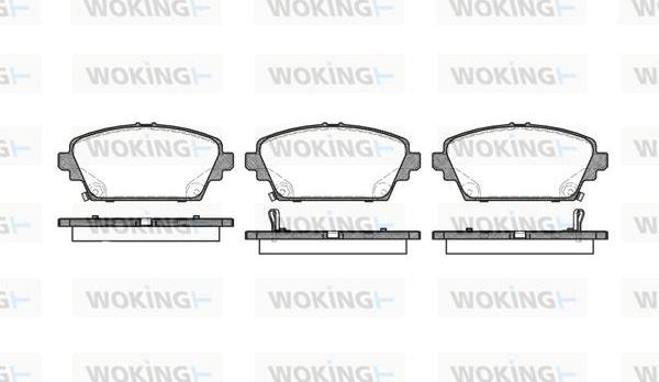 Woking P7943.02 - Kit de plaquettes de frein, frein à disque cwaw.fr