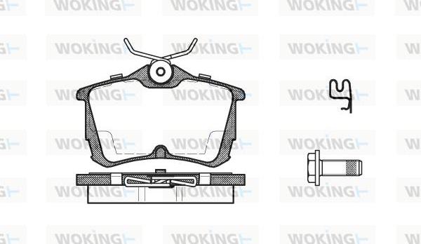 Woking P7953.02 - Kit de plaquettes de frein, frein à disque cwaw.fr