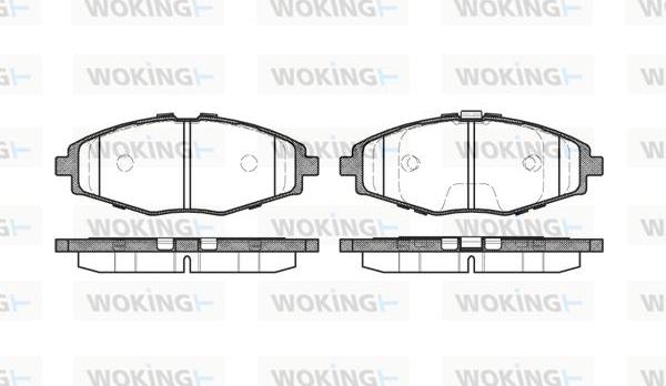 Woking P7963.00 - Kit de plaquettes de frein, frein à disque cwaw.fr