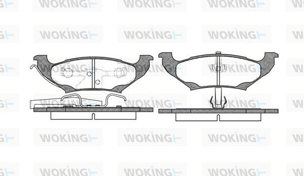 Woking P7903.10 - Kit de plaquettes de frein, frein à disque cwaw.fr