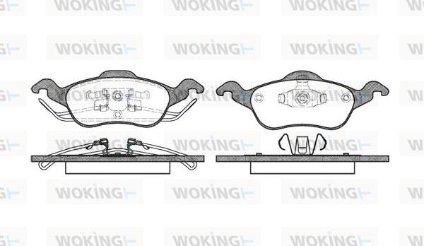 Woking P7913.00 - Kit de plaquettes de frein, frein à disque cwaw.fr