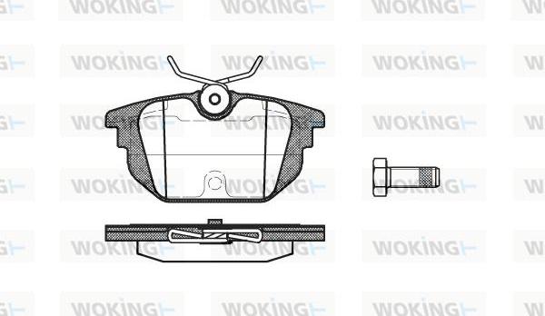 Woking P7923.00 - Kit de plaquettes de frein, frein à disque cwaw.fr