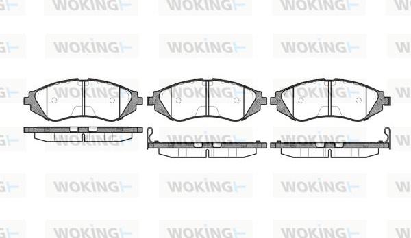 Woking P7453.02 - Kit de plaquettes de frein, frein à disque cwaw.fr