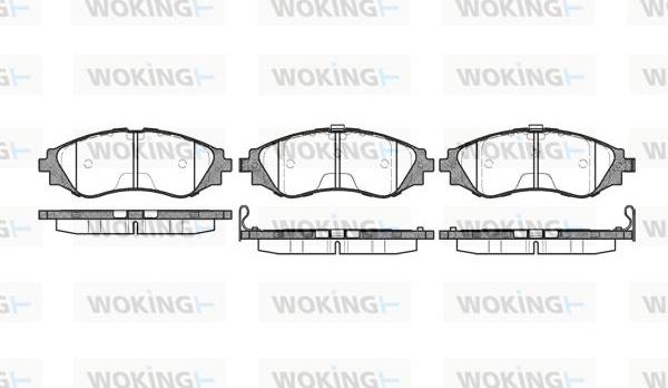 Woking P7453.12 - Kit de plaquettes de frein, frein à disque cwaw.fr