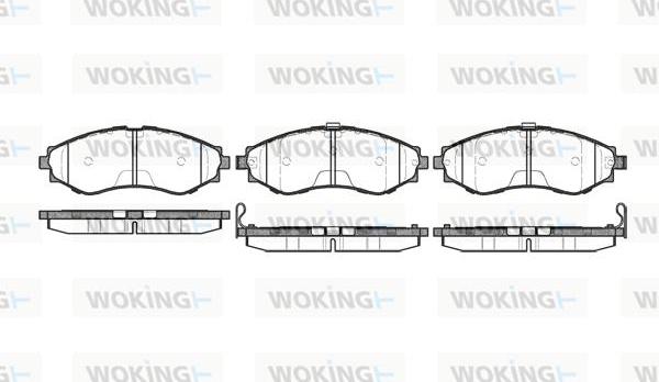 Woking P7453.32 - Kit de plaquettes de frein, frein à disque cwaw.fr