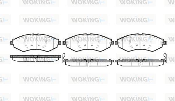 Woking P7453.22 - Kit de plaquettes de frein, frein à disque cwaw.fr