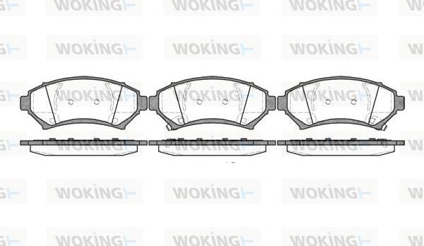 Woking P7413.02 - Kit de plaquettes de frein, frein à disque cwaw.fr