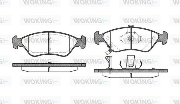 Woking P7483.02 - Kit de plaquettes de frein, frein à disque cwaw.fr