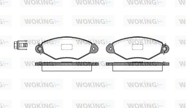 Woking P7433.00 - Kit de plaquettes de frein, frein à disque cwaw.fr