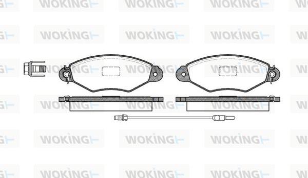 Woking P7433.01 - Kit de plaquettes de frein, frein à disque cwaw.fr