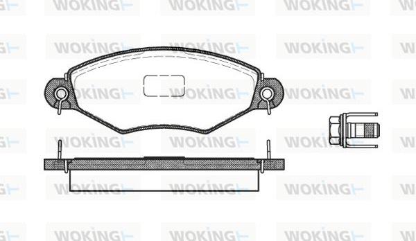 Woking P7433.10 - Kit de plaquettes de frein, frein à disque cwaw.fr